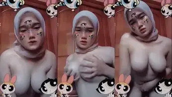 ABG Jilbab Minta Diretas Lembut Area Dada